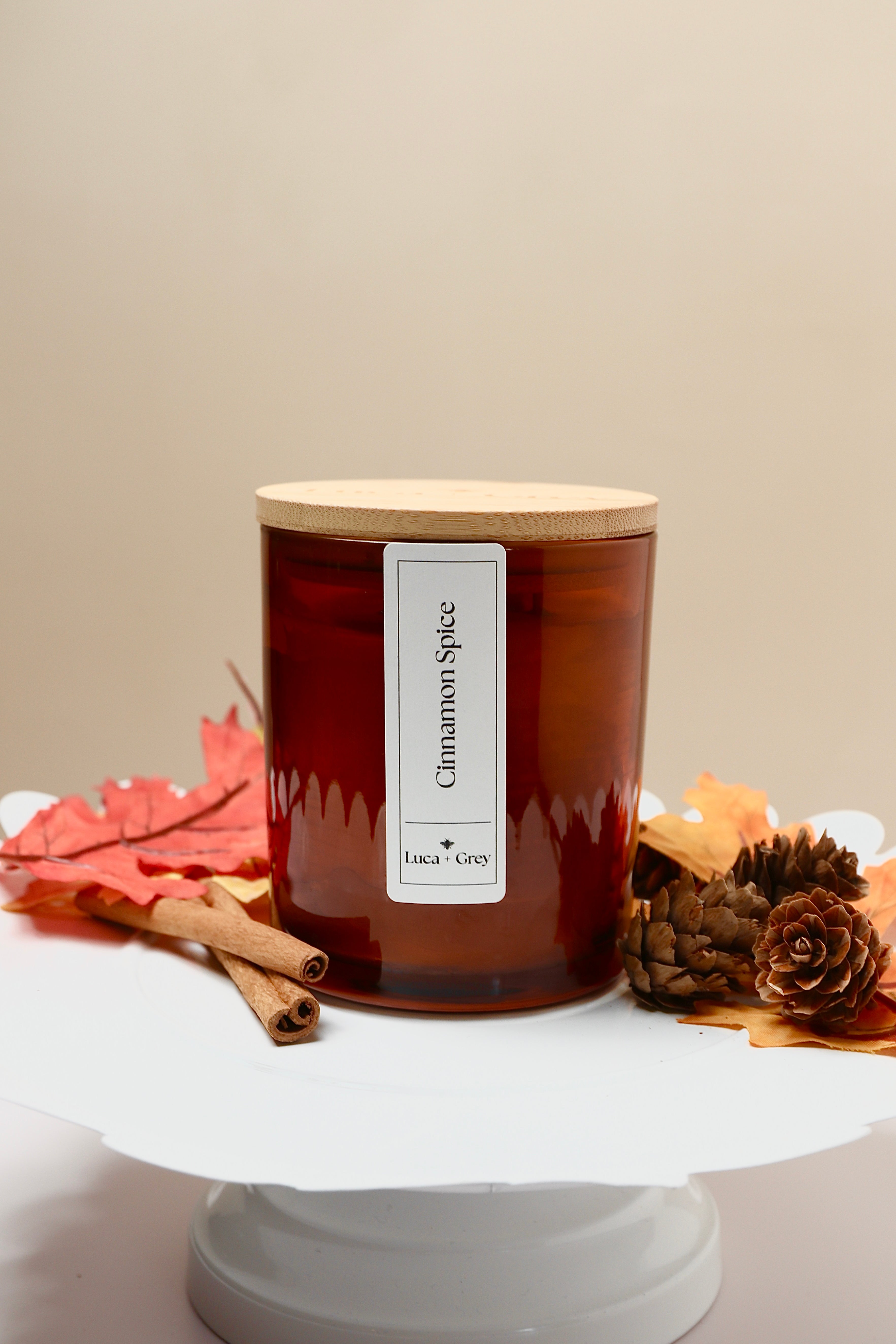 Cinnamon + Spice Beeswax Candle