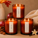 Fall Trio Beeswax Candle Bundle