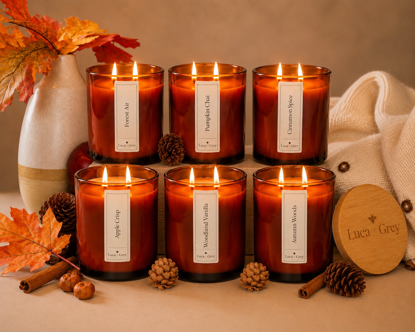 Fall Beeswax Candle Collection