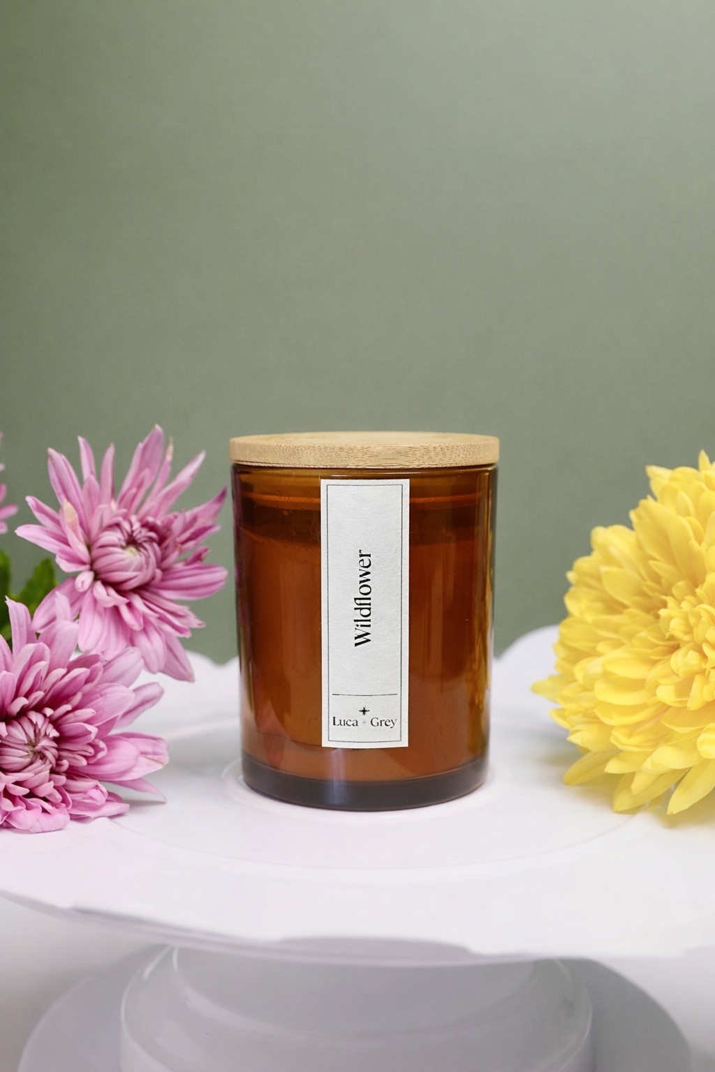 Wildflower Beeswax Candle