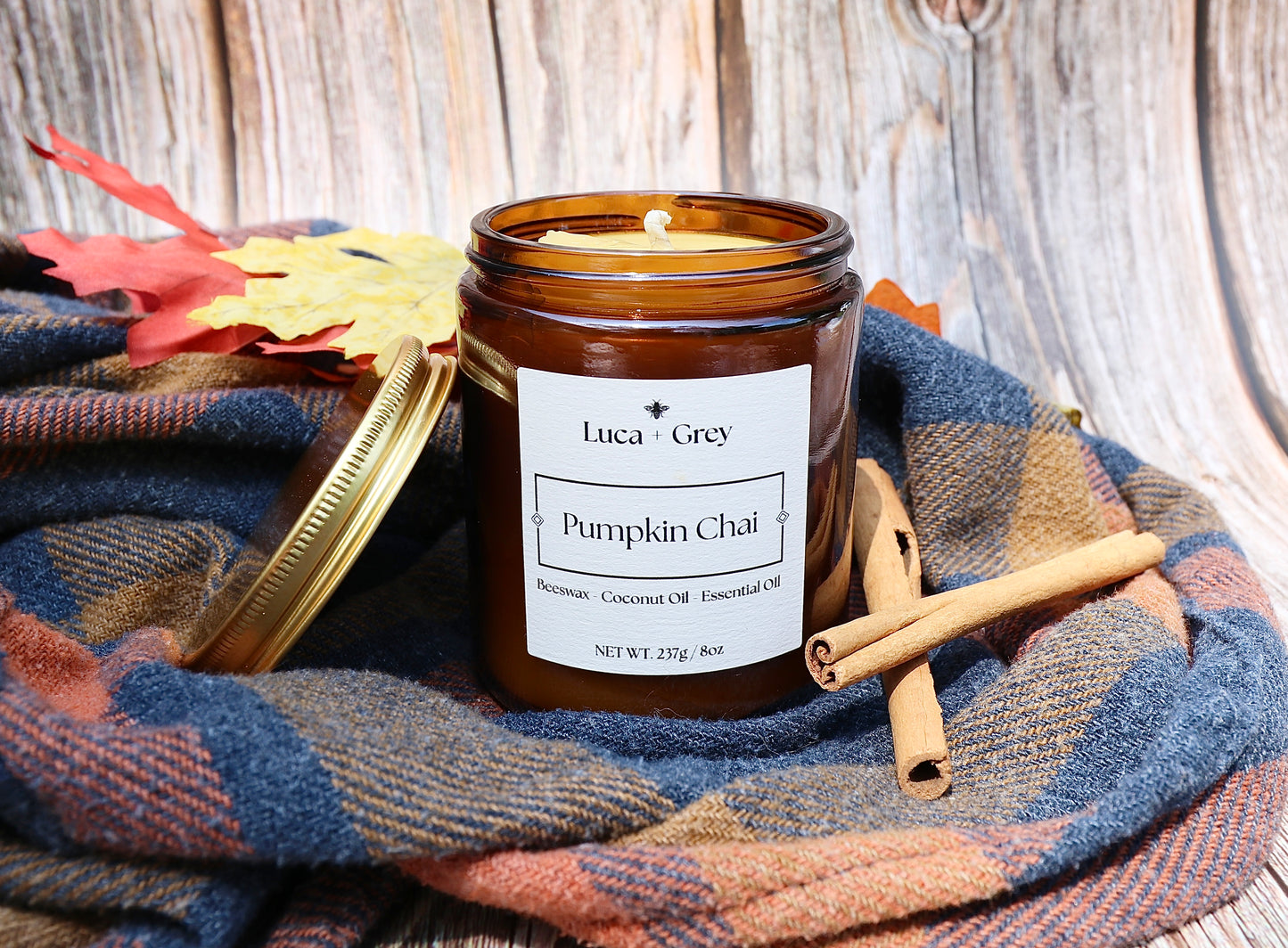 Pumpkin Chai Beeswax Candle {Fall Collection}