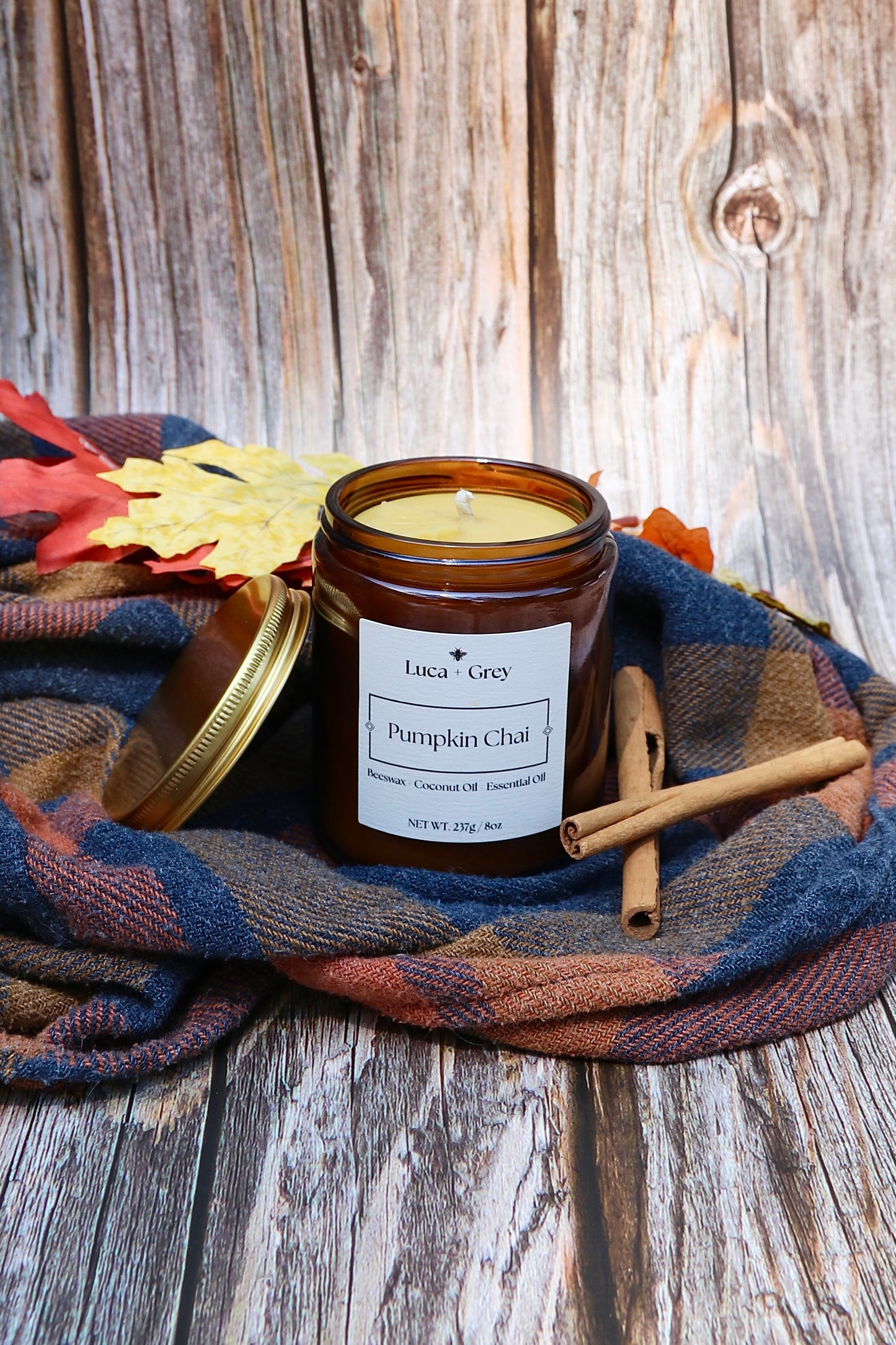 Pumpkin Chai Beeswax Candle {Fall Collection}