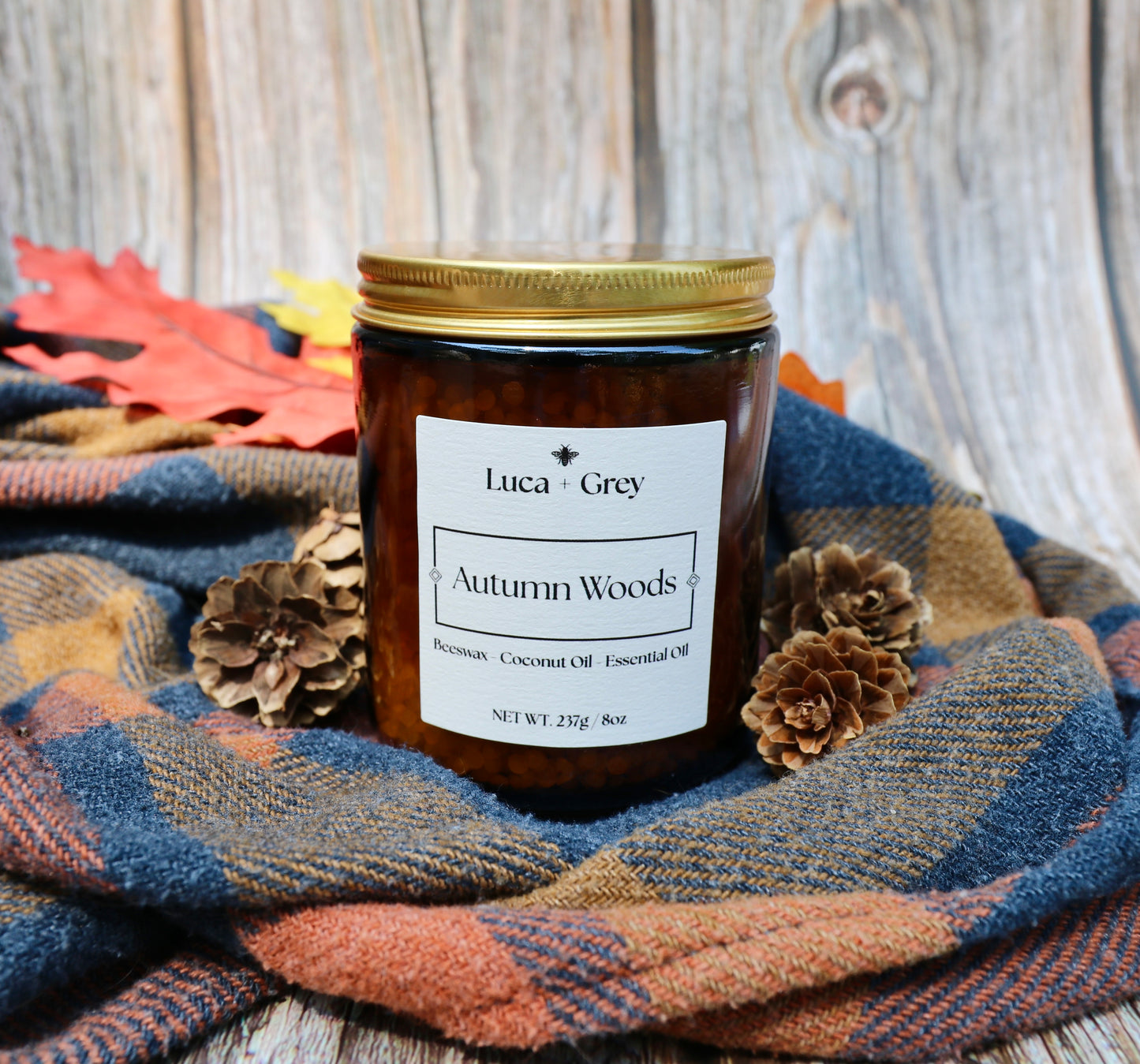 Autumn Woods Beeswax Candle {Fall Collection}