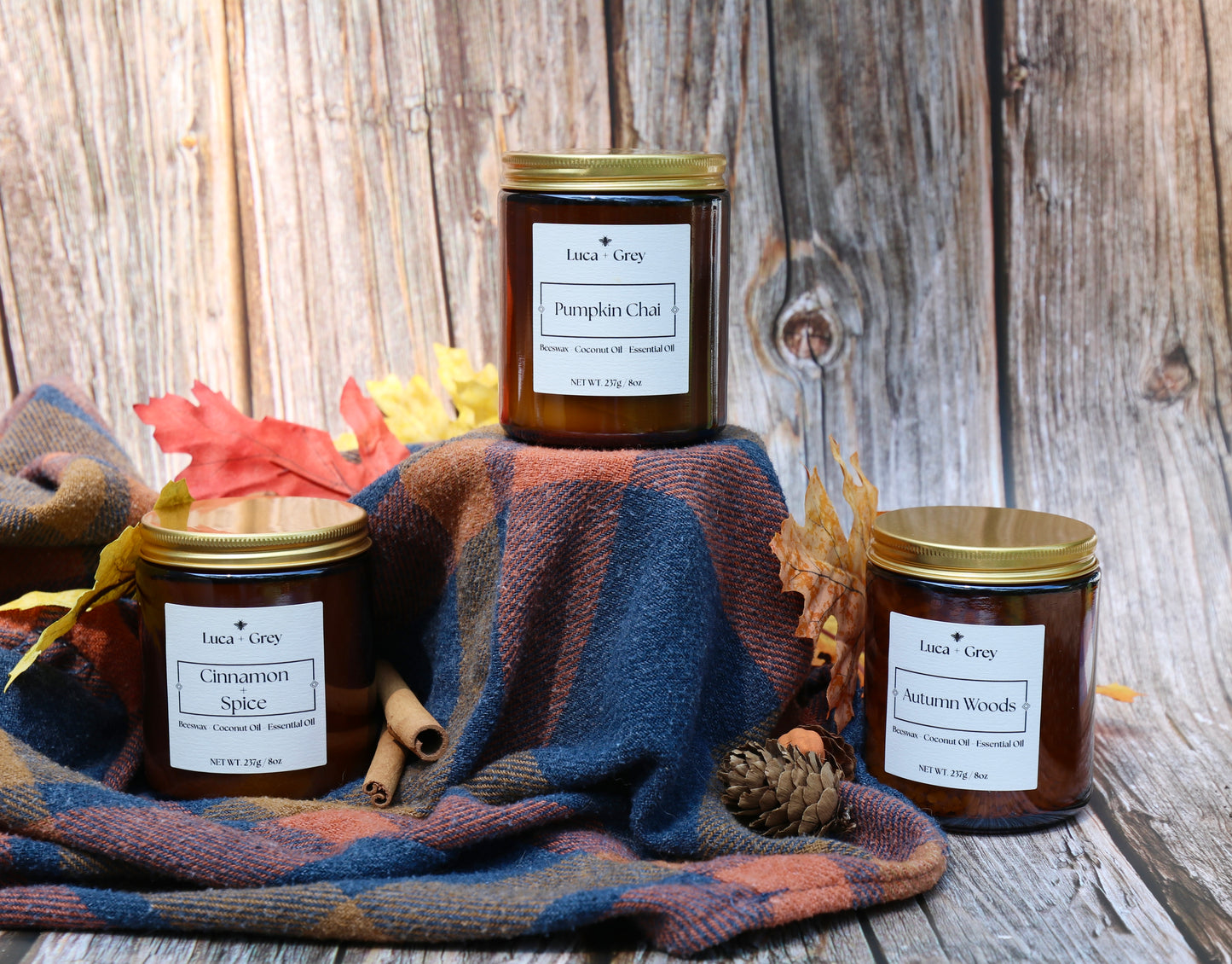 Fall Trio Beeswax Candle Set {Fall Collection}