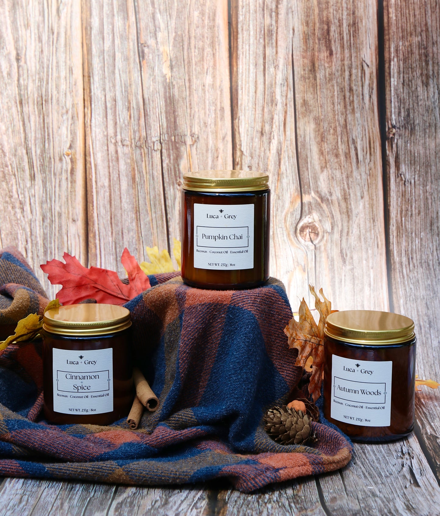 Autumn Woods Beeswax Candle {Fall Collection}