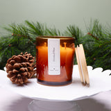 Frosted Pine Beeswax Candle