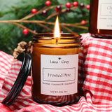 Frosted Pine Beeswax Candle