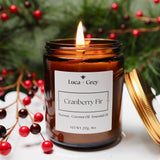 Cranberry Fir Beeswax Candle