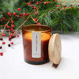 Winter Candy Cane Beeswax Candle