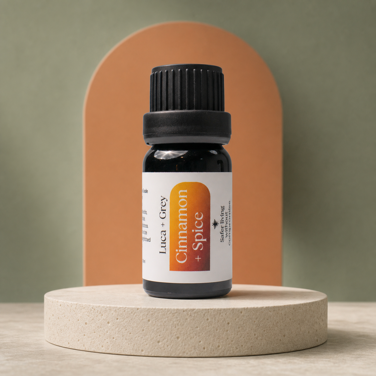 Luca + Grey PDP essential oil image: Cinnamon + Spice Essential Oil Blend - main product (2026-05-22)