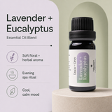 Luca + Grey PDP essential oil image: Lavender + Eucalyptus Essential Oil Blend - informational static (2026-05-22)