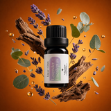 Luca + Grey styled essential oil hero: Lavender + Eucalyptus Essential Oil Blend (2026-05-01)