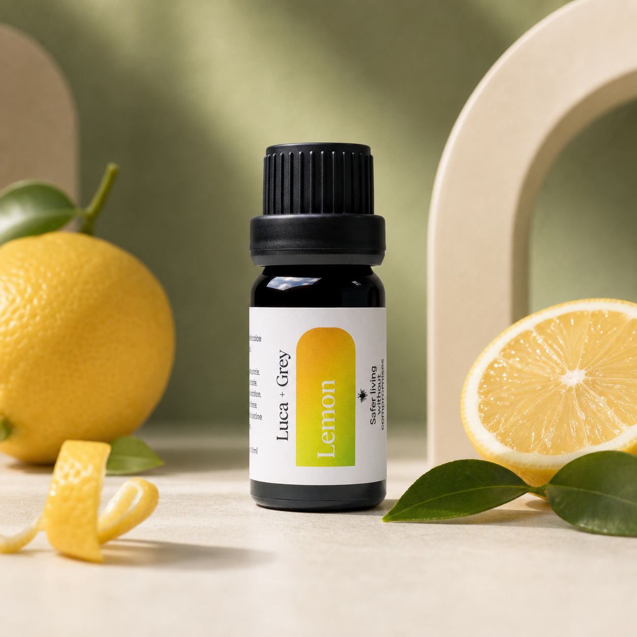 Luca + Grey PDP essential oil image: Lemon Essential Oil - scent story (2026-05-22)