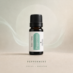 Peppermint benefit graphic - Focus + Breathe - Aromatherapy Starter Pack