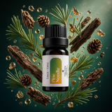 Luca + Grey styled essential oil hero: Pine Needle Essential Oil (2026-05-01)
