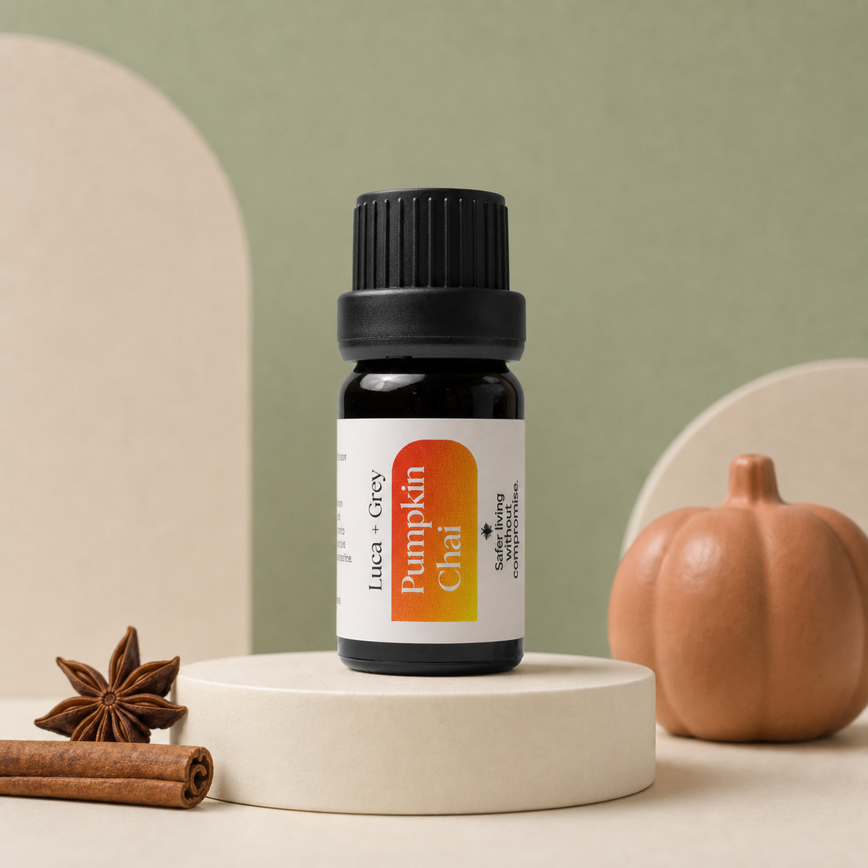 Luca + Grey PDP essential oil image: Pumpkin Chai Essential Oil Blend - scent story (2026-05-22)