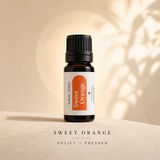 Sweet Orange benefit graphic - Uplift + Freshen - Aromatherapy Starter Pack