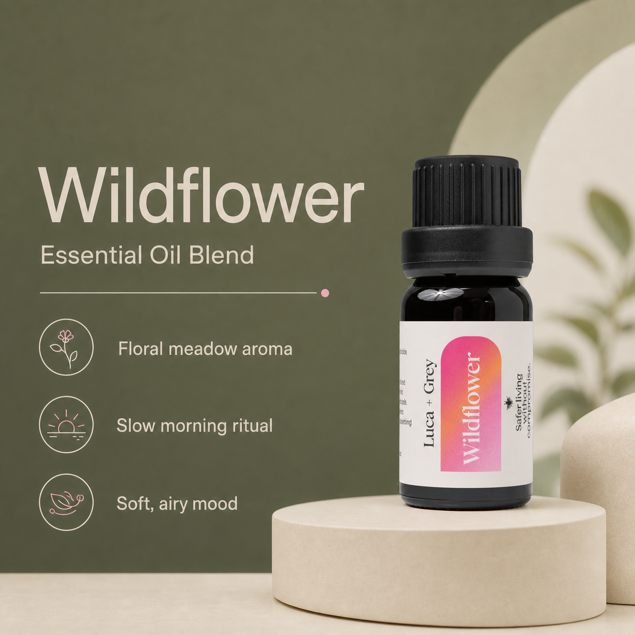 Luca + Grey PDP essential oil image: Wildflower Essential Oil Blend - informational static (2026-05-22)