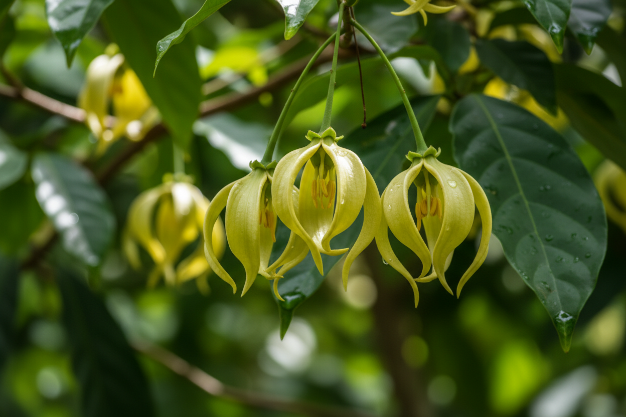 ylang ylang flowers photorealistic